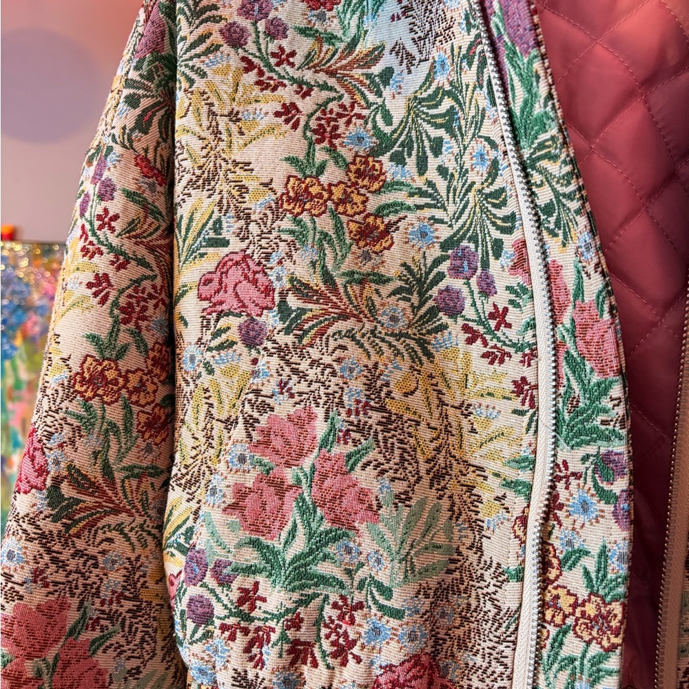 Kimchi Blue Multicolor Floral Bomber Jacket - Picture 2 of 4